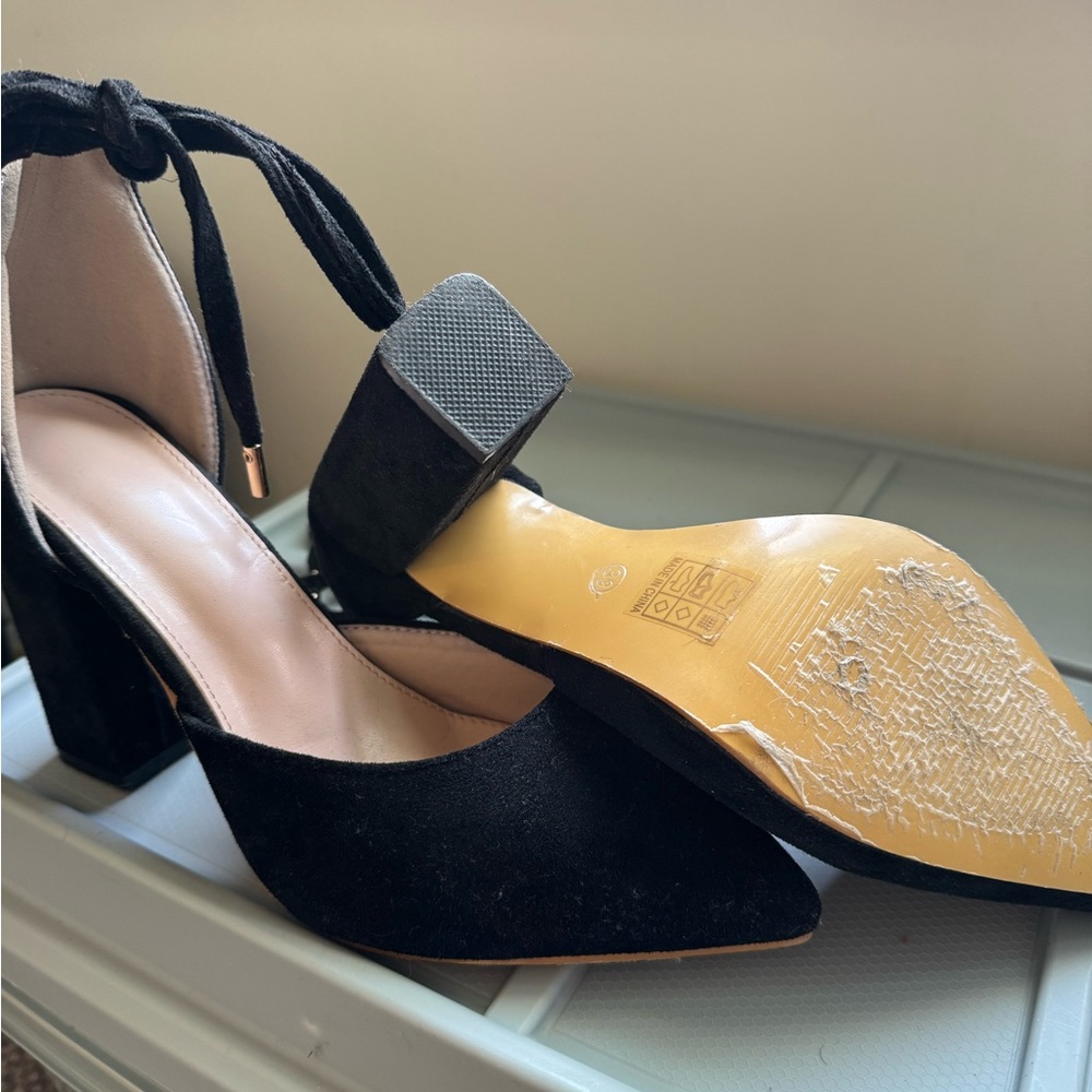 Amazon Black Suede Women's Heels